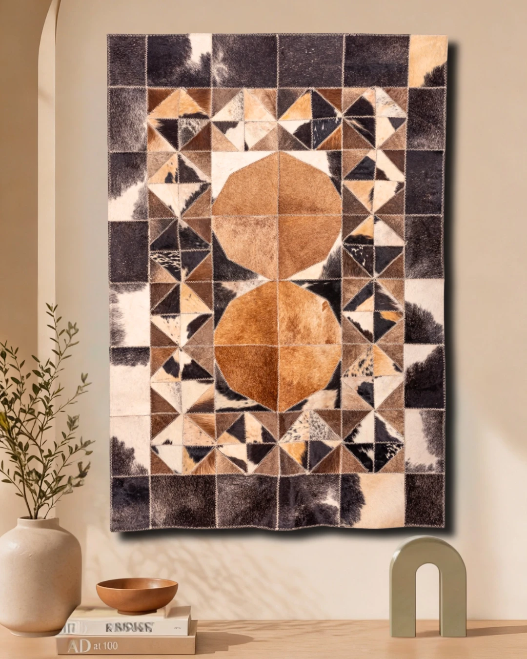 Rectangular Leather Rug